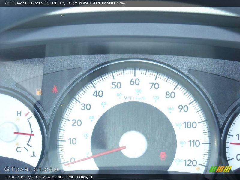 Bright White / Medium Slate Gray 2005 Dodge Dakota ST Quad Cab