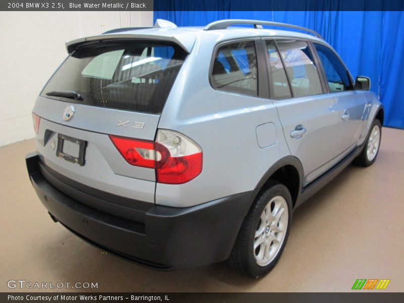 Blue Water Metallic / Black 2004 BMW X3 2.5i