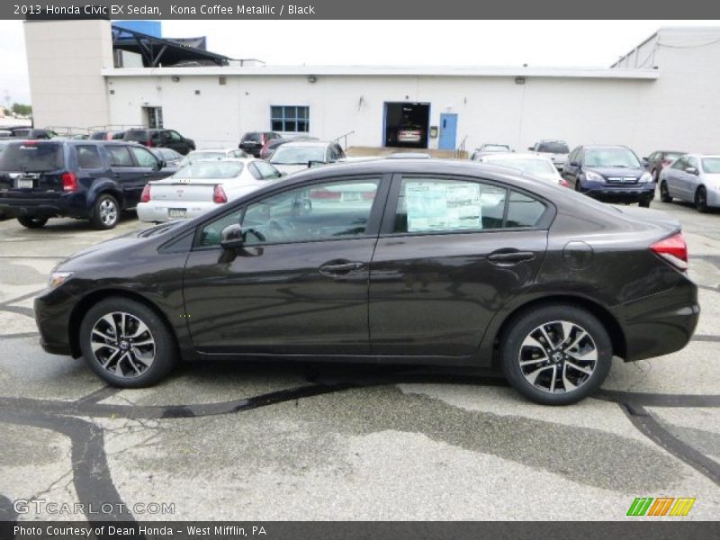 Kona Coffee Metallic / Black 2013 Honda Civic EX Sedan