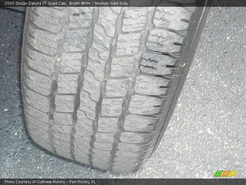 Bright White / Medium Slate Gray 2005 Dodge Dakota ST Quad Cab