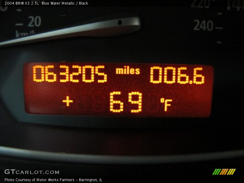 Blue Water Metallic / Black 2004 BMW X3 2.5i