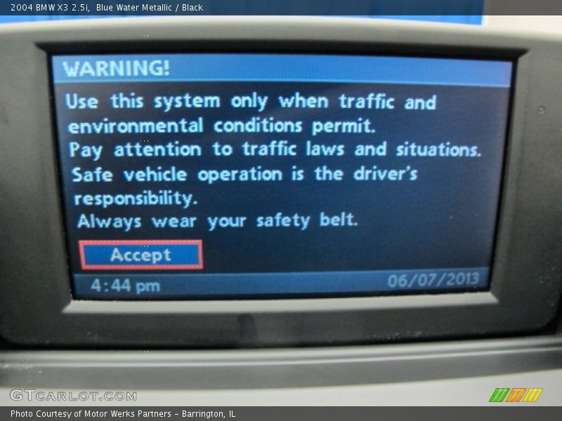 Blue Water Metallic / Black 2004 BMW X3 2.5i