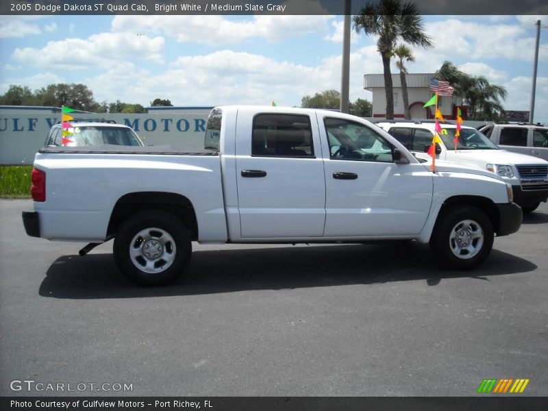 Bright White / Medium Slate Gray 2005 Dodge Dakota ST Quad Cab