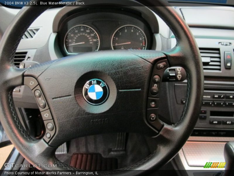 Blue Water Metallic / Black 2004 BMW X3 2.5i