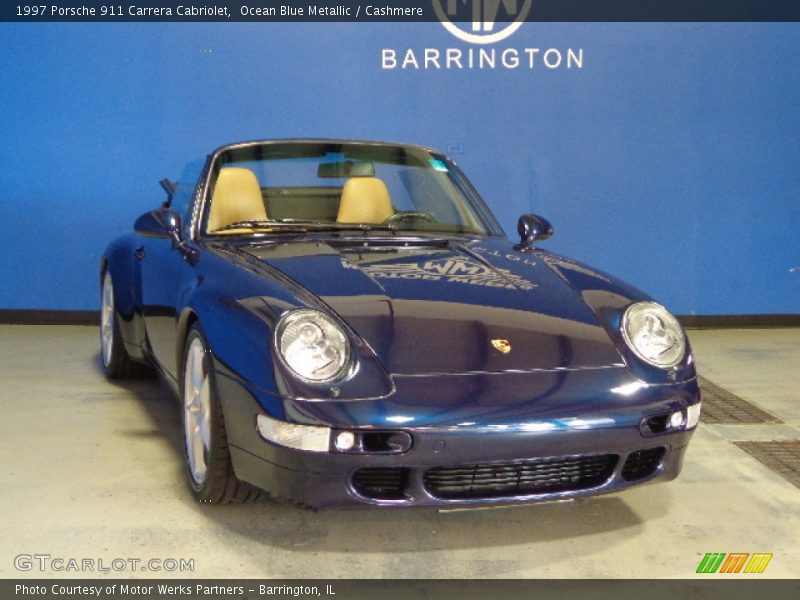 Ocean Blue Metallic / Cashmere 1997 Porsche 911 Carrera Cabriolet