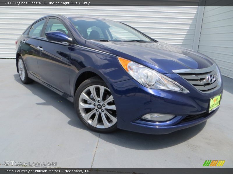 Indigo Night Blue / Gray 2013 Hyundai Sonata SE