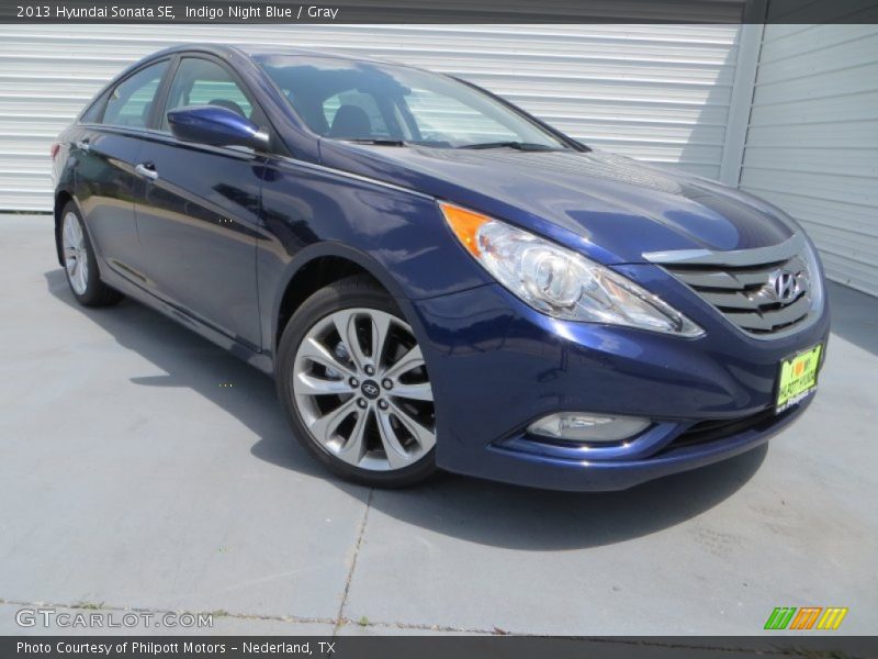 Indigo Night Blue / Gray 2013 Hyundai Sonata SE