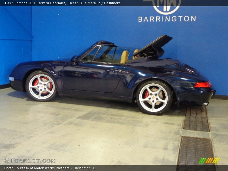 Ocean Blue Metallic / Cashmere 1997 Porsche 911 Carrera Cabriolet