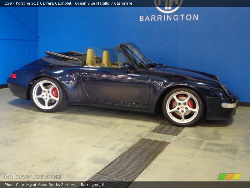 Ocean Blue Metallic / Cashmere 1997 Porsche 911 Carrera Cabriolet