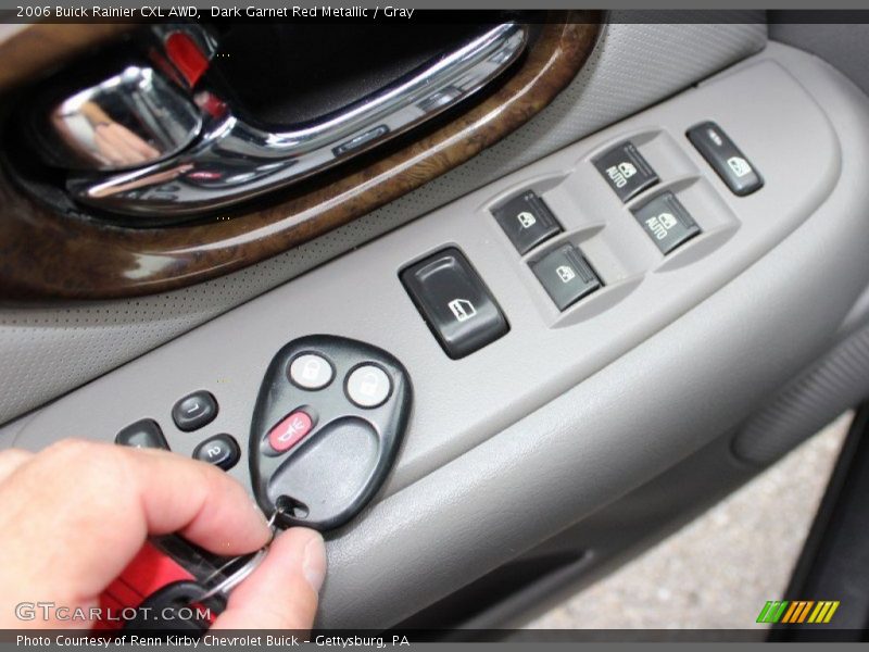 Dark Garnet Red Metallic / Gray 2006 Buick Rainier CXL AWD