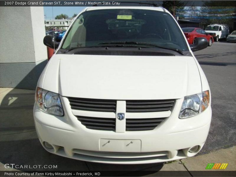 Stone White / Medium Slate Gray 2007 Dodge Grand Caravan SXT