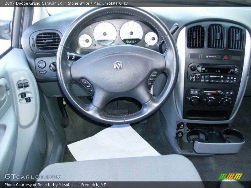 Stone White / Medium Slate Gray 2007 Dodge Grand Caravan SXT