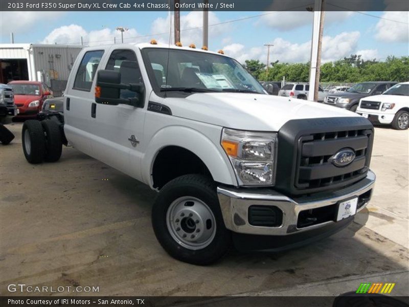 Oxford White / Steel 2013 Ford F350 Super Duty XL Crew Cab 4x4 Chassis