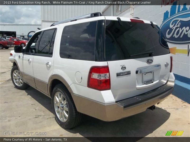 White Platinum Tri-Coat / King Ranch Charcoal Black/Chaparral Leather 2013 Ford Expedition King Ranch
