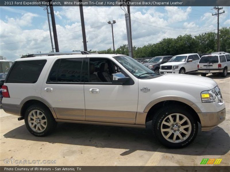 White Platinum Tri-Coat / King Ranch Charcoal Black/Chaparral Leather 2013 Ford Expedition King Ranch