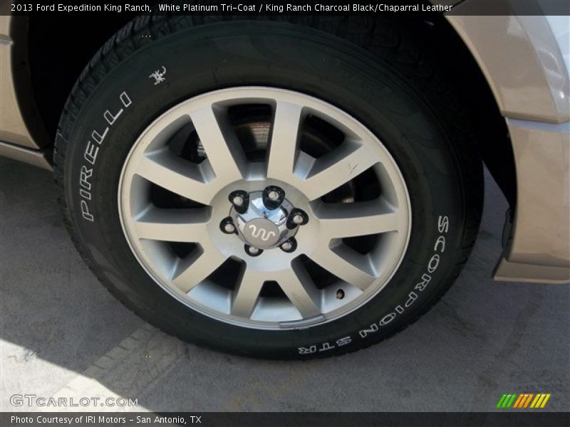 White Platinum Tri-Coat / King Ranch Charcoal Black/Chaparral Leather 2013 Ford Expedition King Ranch