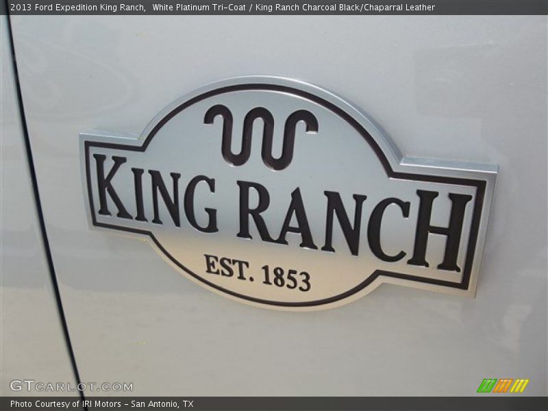 White Platinum Tri-Coat / King Ranch Charcoal Black/Chaparral Leather 2013 Ford Expedition King Ranch