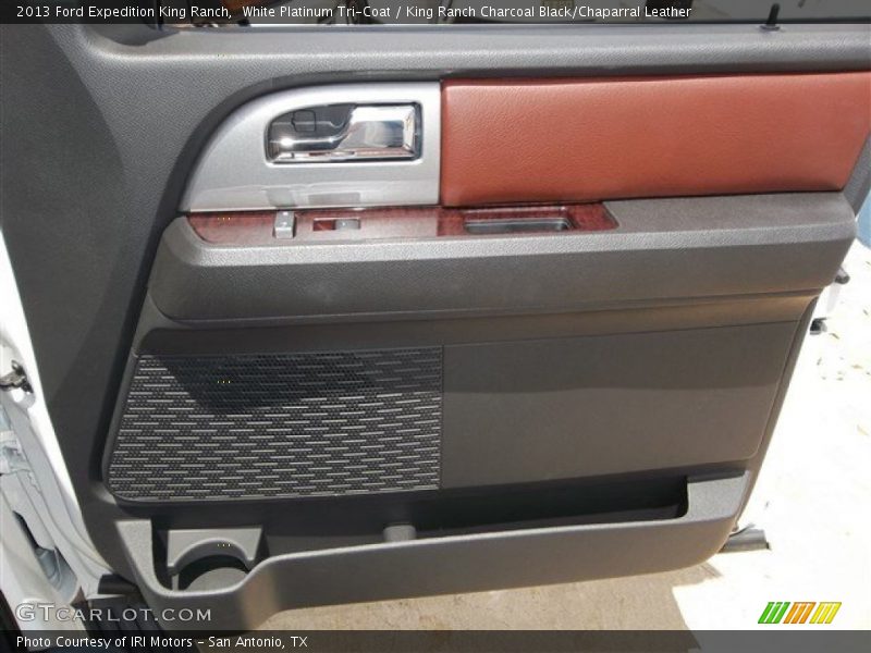 White Platinum Tri-Coat / King Ranch Charcoal Black/Chaparral Leather 2013 Ford Expedition King Ranch