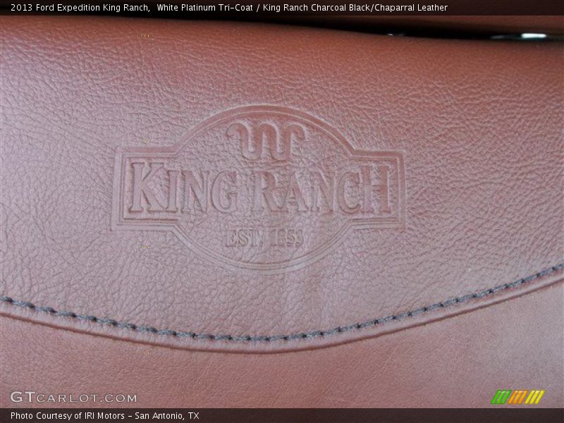 White Platinum Tri-Coat / King Ranch Charcoal Black/Chaparral Leather 2013 Ford Expedition King Ranch