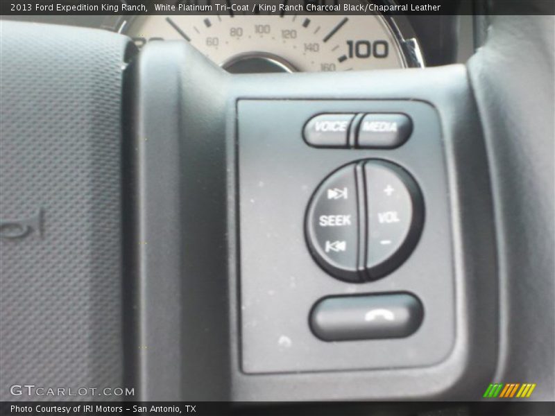 White Platinum Tri-Coat / King Ranch Charcoal Black/Chaparral Leather 2013 Ford Expedition King Ranch