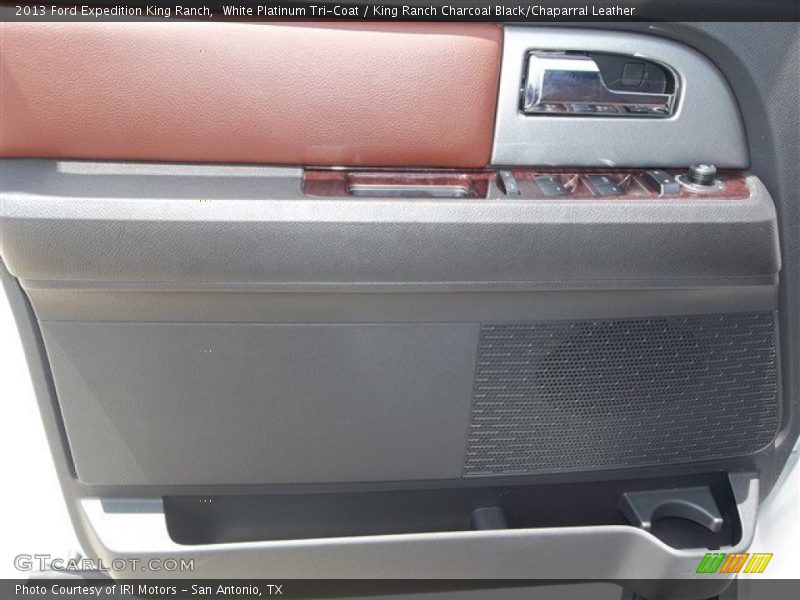 White Platinum Tri-Coat / King Ranch Charcoal Black/Chaparral Leather 2013 Ford Expedition King Ranch