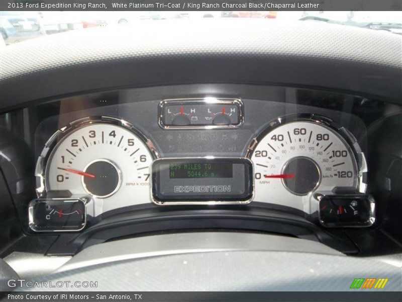 White Platinum Tri-Coat / King Ranch Charcoal Black/Chaparral Leather 2013 Ford Expedition King Ranch
