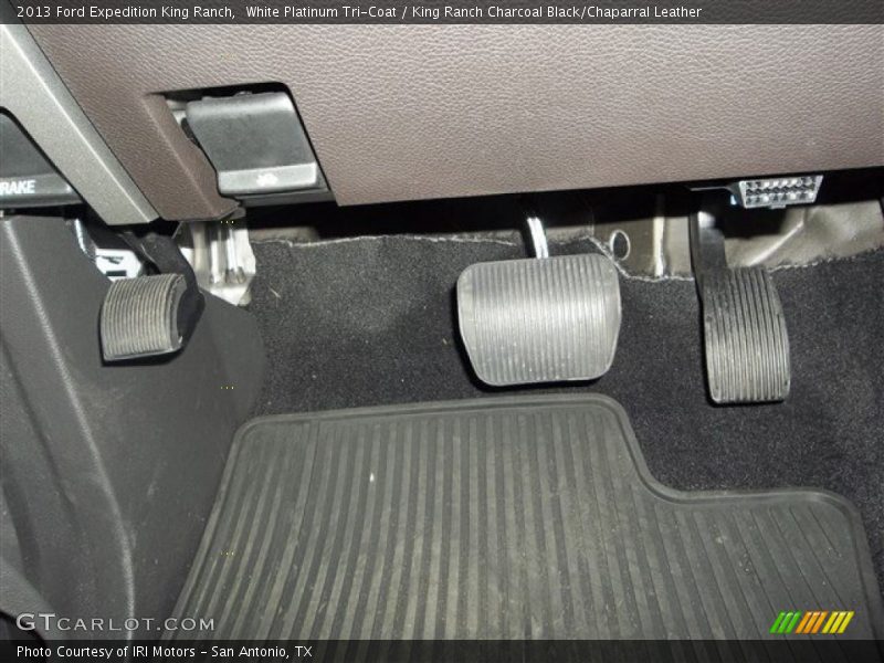 White Platinum Tri-Coat / King Ranch Charcoal Black/Chaparral Leather 2013 Ford Expedition King Ranch