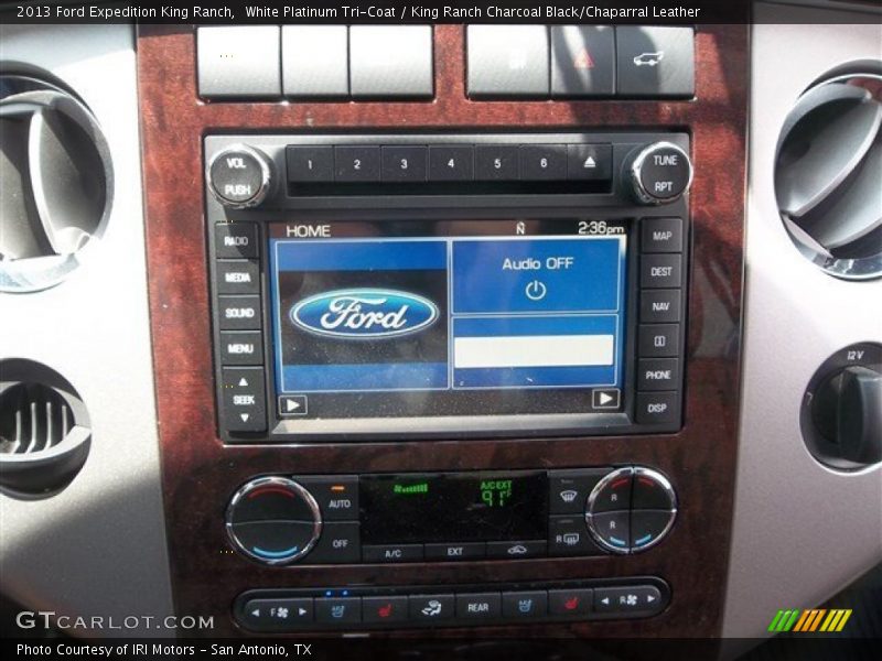 White Platinum Tri-Coat / King Ranch Charcoal Black/Chaparral Leather 2013 Ford Expedition King Ranch