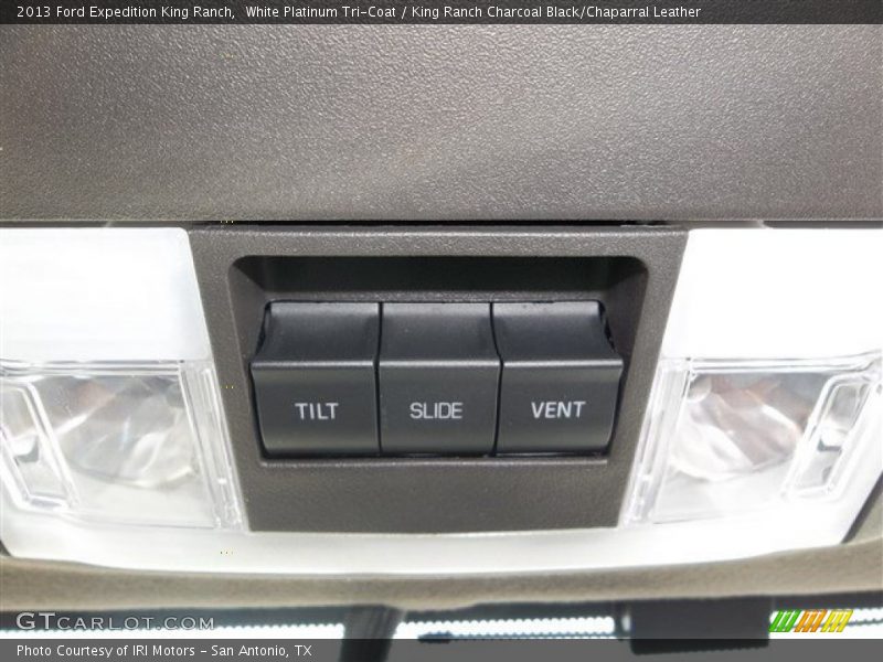 White Platinum Tri-Coat / King Ranch Charcoal Black/Chaparral Leather 2013 Ford Expedition King Ranch
