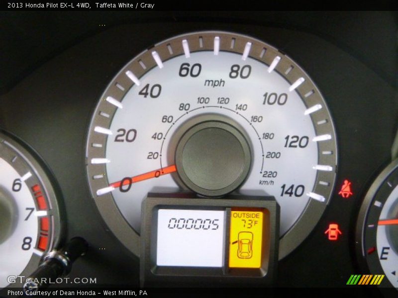 Taffeta White / Gray 2013 Honda Pilot EX-L 4WD