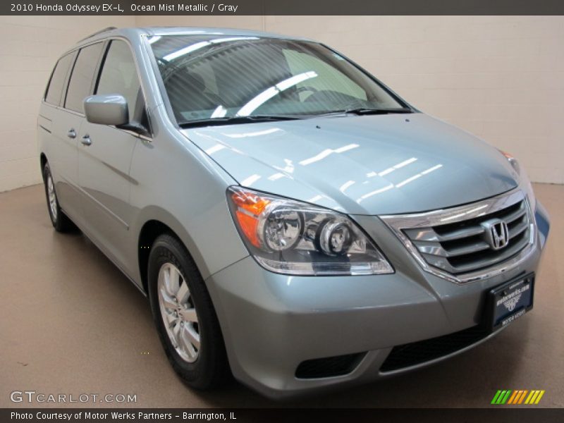 Ocean Mist Metallic / Gray 2010 Honda Odyssey EX-L