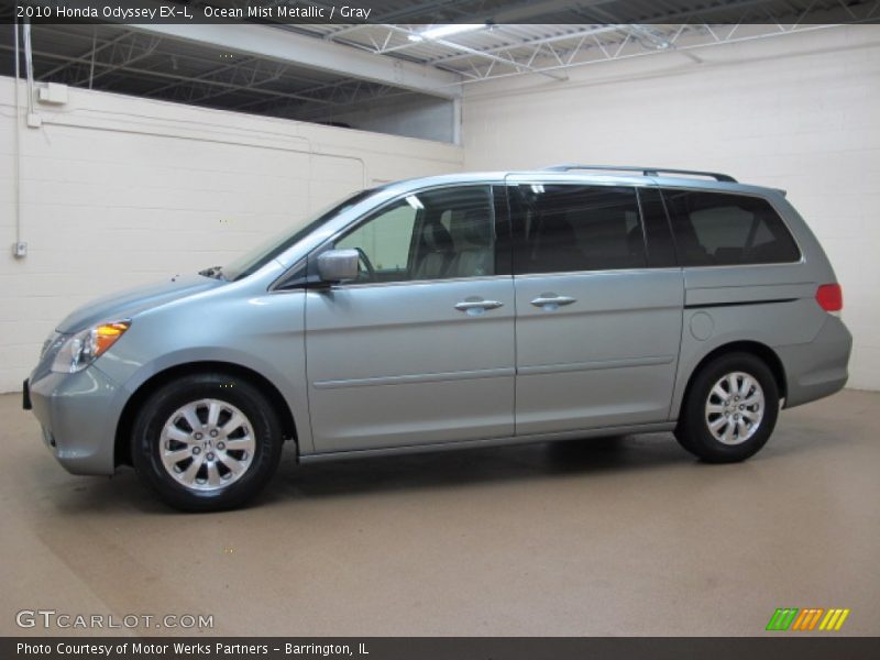 Ocean Mist Metallic / Gray 2010 Honda Odyssey EX-L