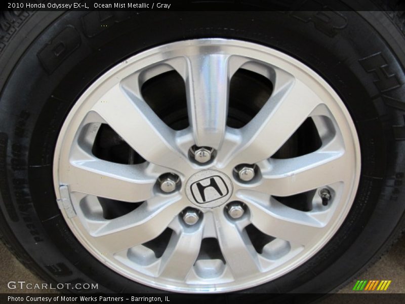 Ocean Mist Metallic / Gray 2010 Honda Odyssey EX-L