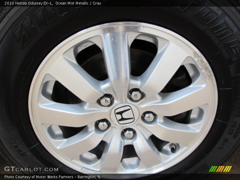 Ocean Mist Metallic / Gray 2010 Honda Odyssey EX-L