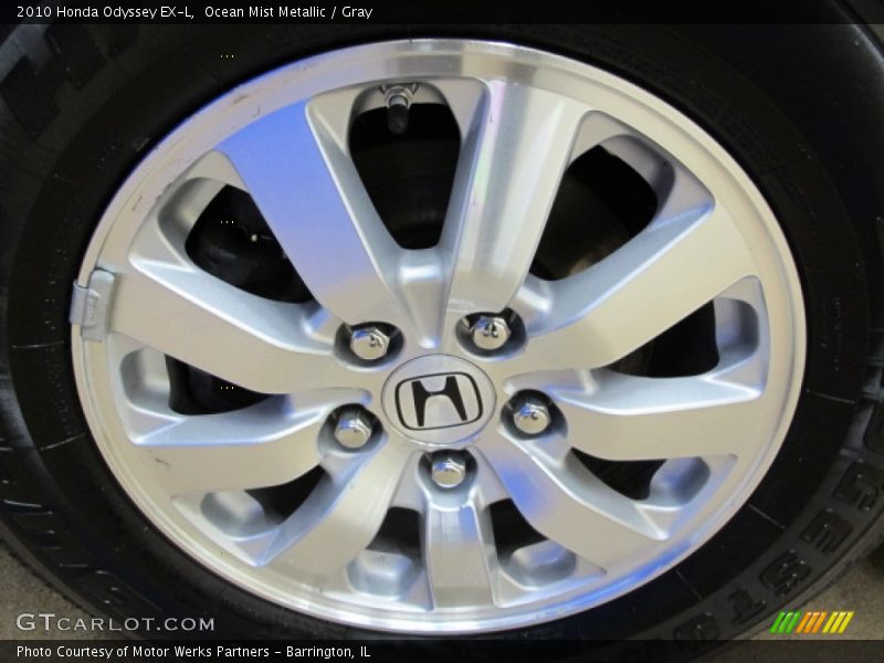 Ocean Mist Metallic / Gray 2010 Honda Odyssey EX-L