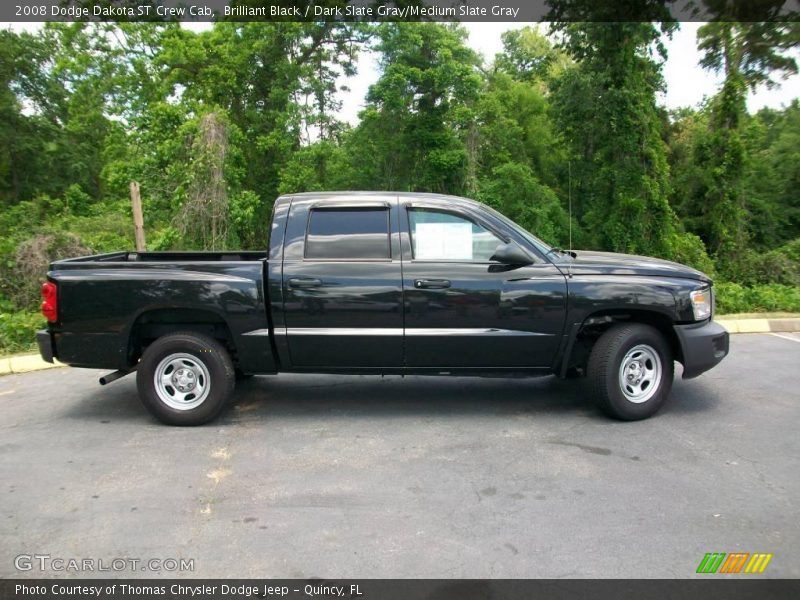 Brilliant Black / Dark Slate Gray/Medium Slate Gray 2008 Dodge Dakota ST Crew Cab