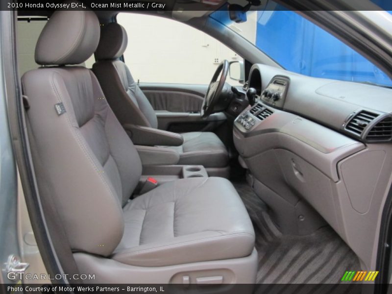 Ocean Mist Metallic / Gray 2010 Honda Odyssey EX-L