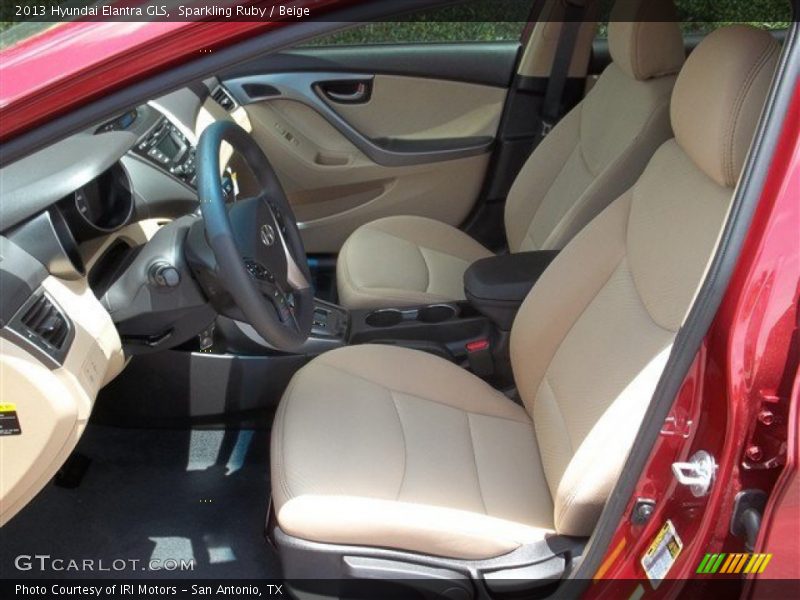 Sparkling Ruby / Beige 2013 Hyundai Elantra GLS