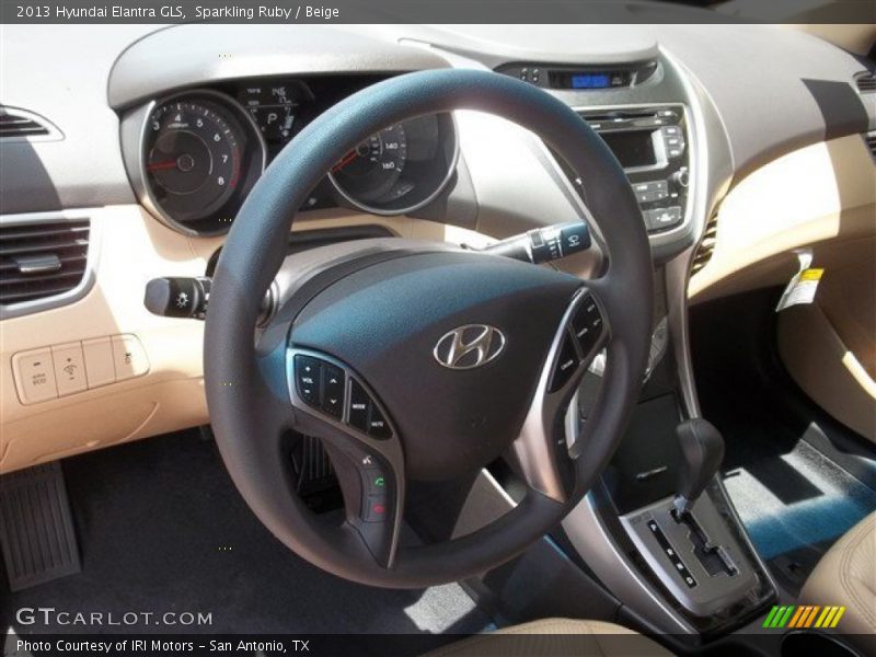 Sparkling Ruby / Beige 2013 Hyundai Elantra GLS