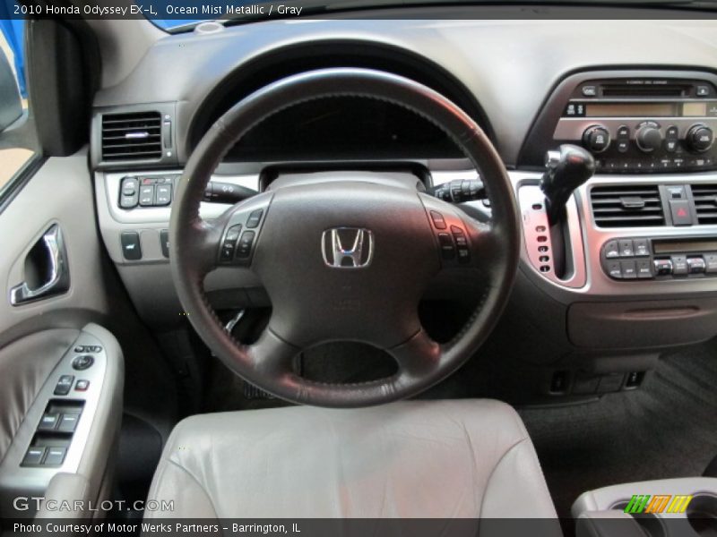 Ocean Mist Metallic / Gray 2010 Honda Odyssey EX-L