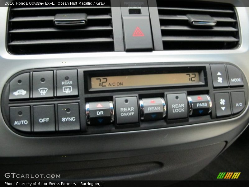 Ocean Mist Metallic / Gray 2010 Honda Odyssey EX-L