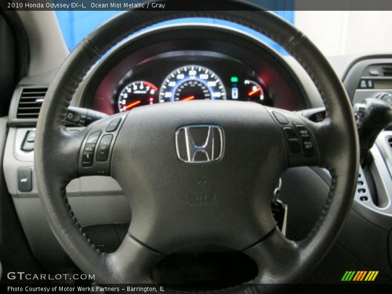 Ocean Mist Metallic / Gray 2010 Honda Odyssey EX-L