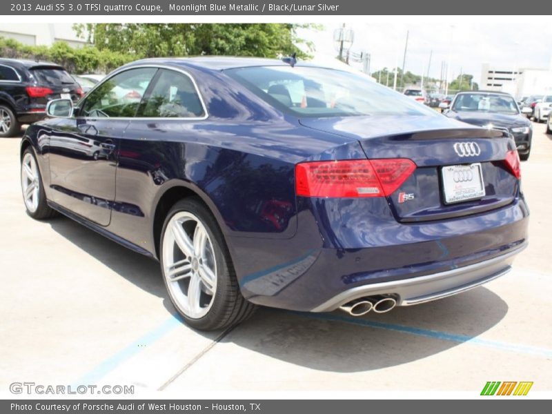 Moonlight Blue Metallic / Black/Lunar Silver 2013 Audi S5 3.0 TFSI quattro Coupe