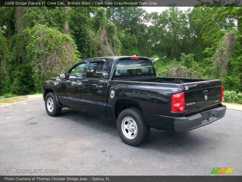 Brilliant Black / Dark Slate Gray/Medium Slate Gray 2008 Dodge Dakota ST Crew Cab