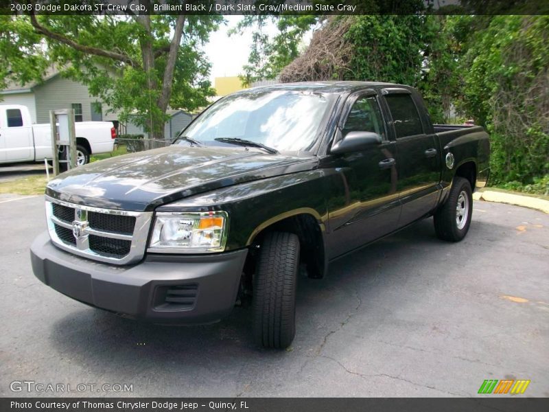 Brilliant Black / Dark Slate Gray/Medium Slate Gray 2008 Dodge Dakota ST Crew Cab