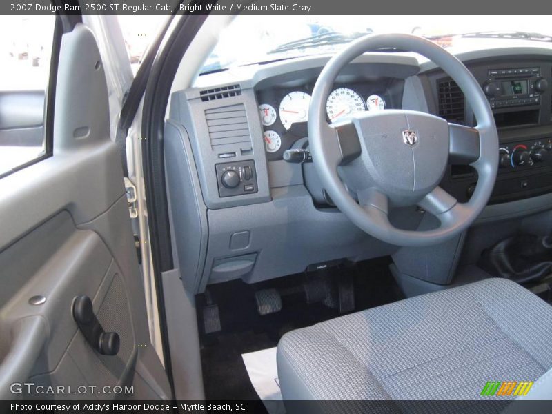 Bright White / Medium Slate Gray 2007 Dodge Ram 2500 ST Regular Cab