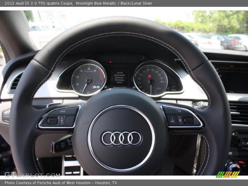 Moonlight Blue Metallic / Black/Lunar Silver 2013 Audi S5 3.0 TFSI quattro Coupe