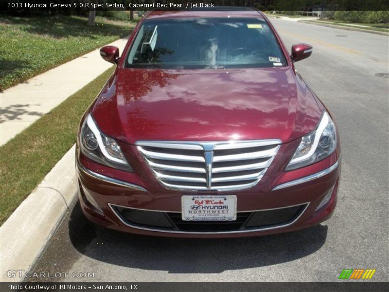 Cabernet Red Pearl / Jet Black 2013 Hyundai Genesis 5.0 R Spec Sedan