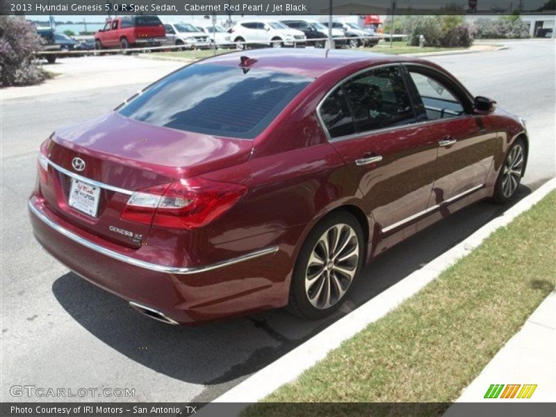 Cabernet Red Pearl / Jet Black 2013 Hyundai Genesis 5.0 R Spec Sedan