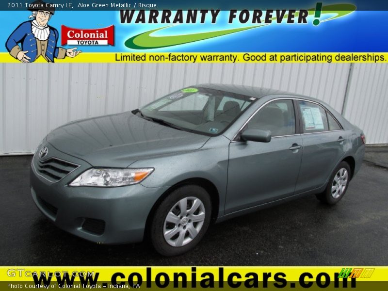 Aloe Green Metallic / Bisque 2011 Toyota Camry LE